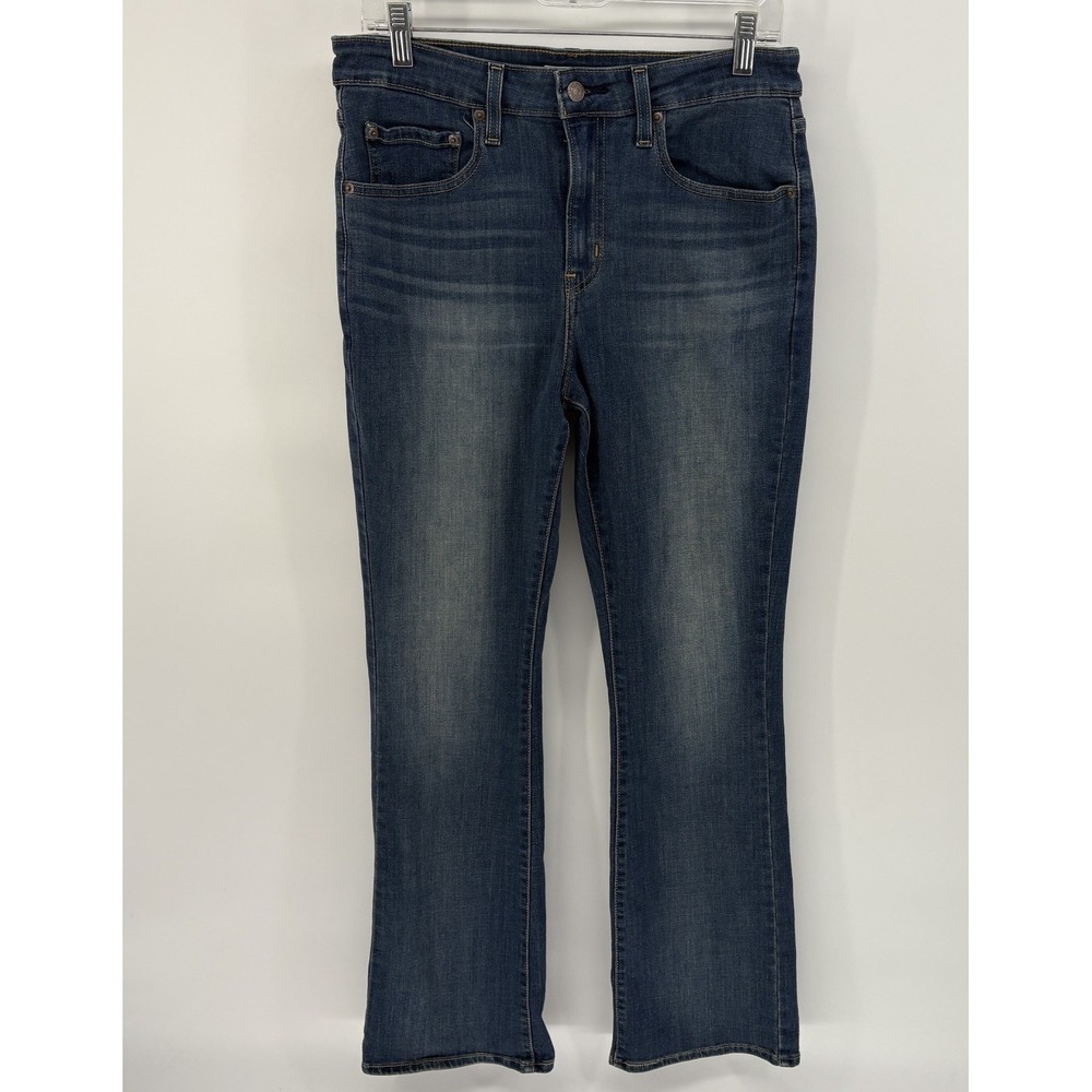 Levi's 725 High Rise Bootcut Jeans Blue Stretch Denim Med Wash Women 31X32